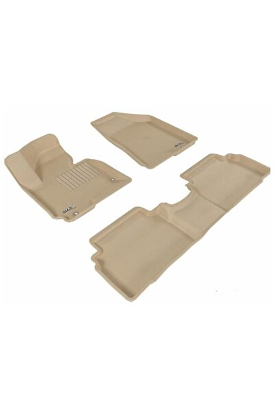 3D Set 3 Covorașe Auto Tavita MAXpider Kagu L1VW03501502, Cauciuc, Bej, Compatibile cu Volkswagen T