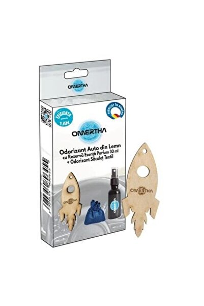 Omertha Odorizant auto OME83, rachetă din lemn, sticluță 30 ml, parfum Million