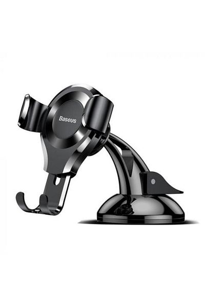 Baseus BASEUS magnetic car holder, suction cup mount for dashboard, black