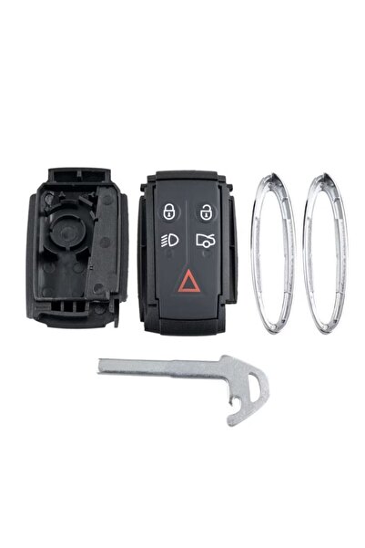 TECHSTAR Carcasă cheie auto Jaguar cu 5 butoane, compatibilă cu modelele Jaguar XF, XFR, XK, XKR, X-Type, S-Type,