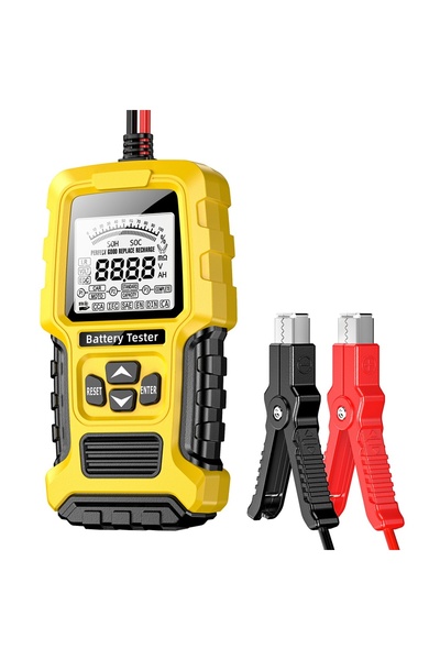Foxsur FBT-300 Smart Battery Tester, 12V/24V, for Cars and Motorcycles, with 2.7" LCD Screen,