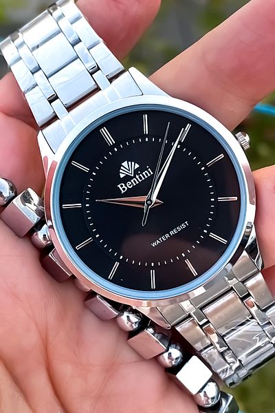 Bentini Original 2 Year Warranty Steel Men's Watch and Bracelet