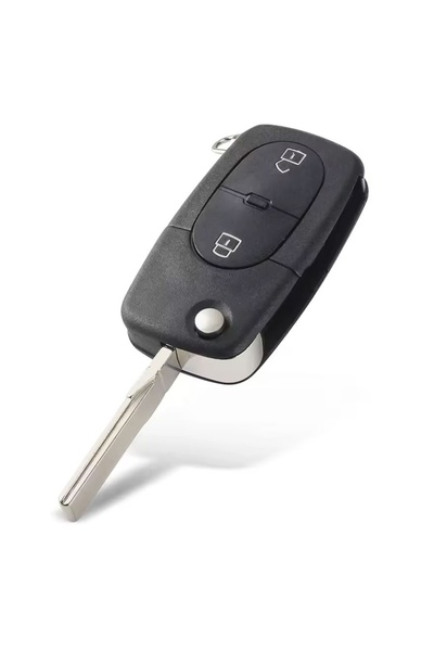 TECHSTAR Carcasă cheie auto cu 2 butoane compatibilă cu VW Golf MK4, Passat B5, Bora 1998–2001 – HU66