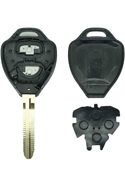 TECHSTAR Carcasă cheie auto, cu 2 butoane, compatibilă cu Toyota Corolla, RAV4, Yaris, Avensis, Hilux,