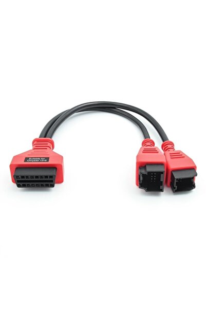 TECHSTAR ® OBD2 12-Pin to 8-Pin Diagnostic Adapter Cable for Chrysler, Black/Red