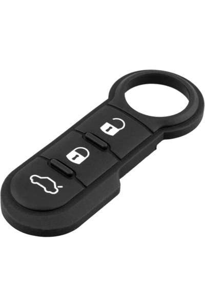 TECHSTAR Rubber Membrane Buttons for 3 Button Car Key – Compatible with Fiat 500, Punto, Ducato, Doblo,
