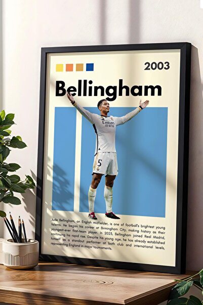 Saturn Pictură înrămată Jude Bellingham - Pictură decorativă cu poster de fot...