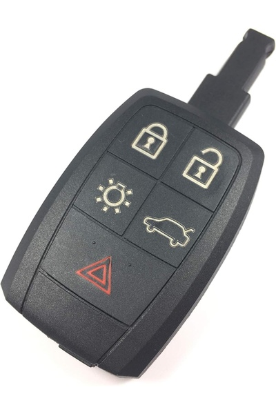 TECHSTAR 5 Button Car Key Shell, Compatible with Volvo C30, S40, V50, C70 – keyless entry model,