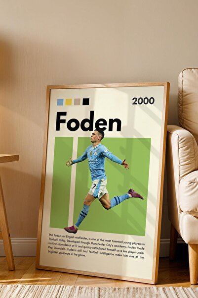 Saturn Πίνακας με κορνίζα Phil Foden - Διακοσμητικός πίνακας με κορνίζα ποδοσ...