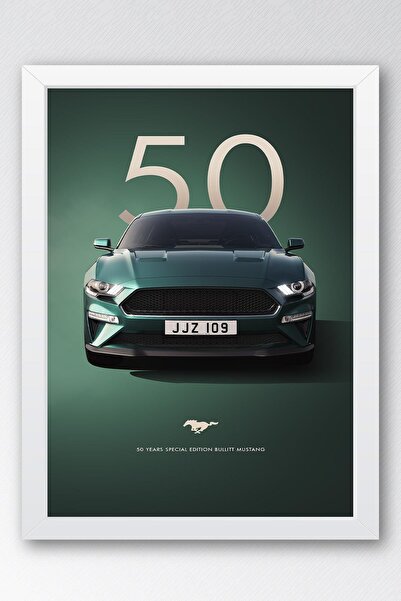 Saturn Επιτραπέζιο πλαίσιο Bullitt Mustang 50th Anniversary - Αφίσα αυτοκινήτ...