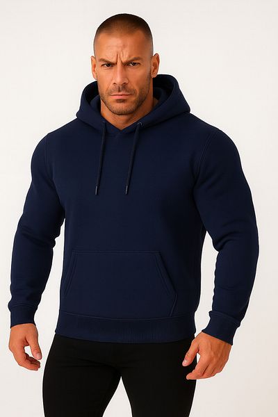 CLASSY.MODA Men's Hooded Sweatshirt - Oversize Fit 3 Thread Fabric