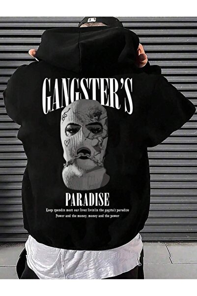 Josette Gangster's Paradise Baskılı Kapüşonlu Oversize Sweatshirt