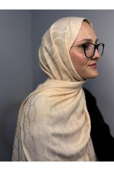 Twentytwo scarf H Desenli Jakarlı Pamuklu Şal/Pamuklu Şal/Jakarlı Şal/Günlük Şal/Şal