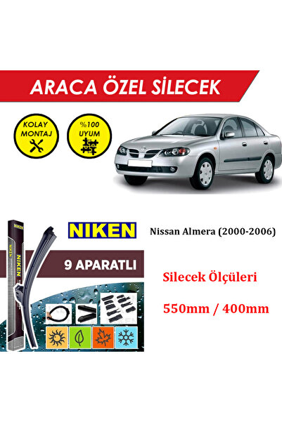 MeyZone Nissan Almera Ön Cam Silecek Takımı (2000-2006)