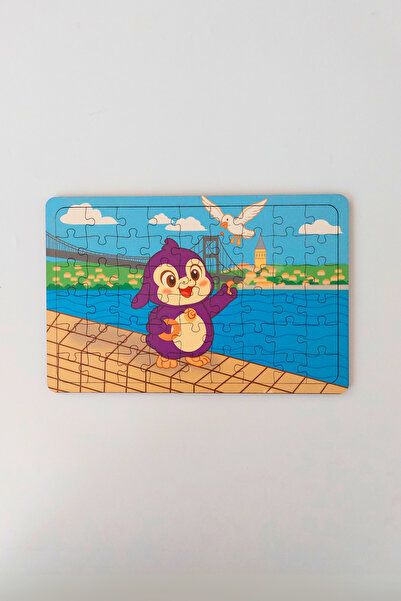 caps office 54 Parça Eğitici Ahşap Puzzle & Yapboz Sevimli Hilsa Karakteri İs...