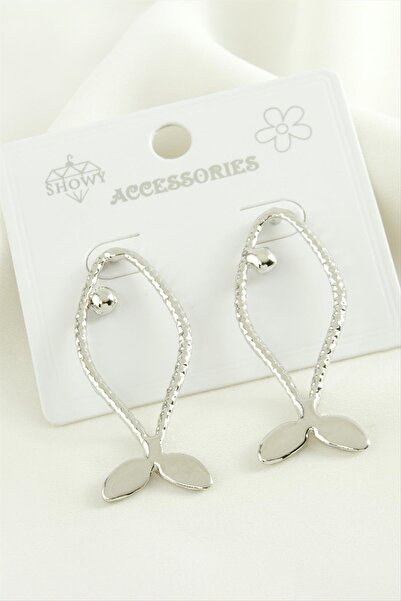 Marsilyan Fish Trend Metal Earrings Ilkel-Bjt940