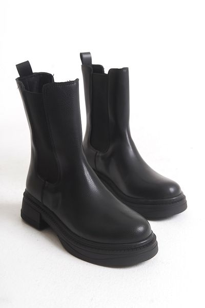 SH SİLVER MODA Women's Boots Thermo Non-Slip Side Elastic Sole Stitched Waterproof