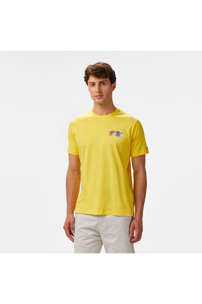 Nautica Erkek Sarı Regular Fit T-Shirt