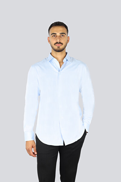 Emporio Armani Men's Shirt Lapel Solid Button Closure Long Sleeve White1 Shirt Em000195 Te16906-F9025