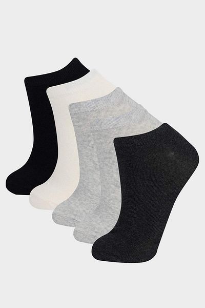 DeFacto Girl's 5-Piece Cotton Booties Socks F9010A8Ns