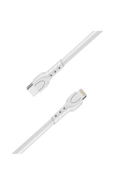lemontti LEMONTTI phone cable, USB Type-C to Lightning, white, 1.2 meters, PVC