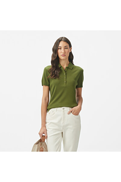 Nautica Kadın Yeşil Regular Fit Polo Yaka T-Shirt