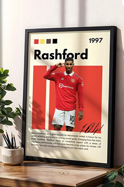 Saturn Pictură înrămată Marcus Rashford - Pictură decorativă cu poster pentru...