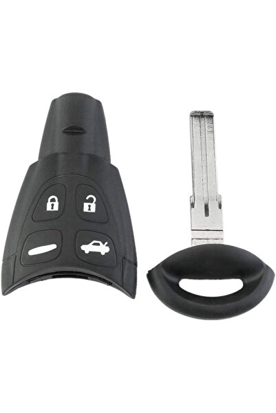 TECHSTAR Carcasă cheie auto, compatibilă cu Saab 9-3, 9-5 (2003-2011), 4 butoane, fabricată din material durabil