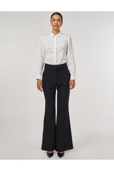 Kayra Flare Leg Trousers Black