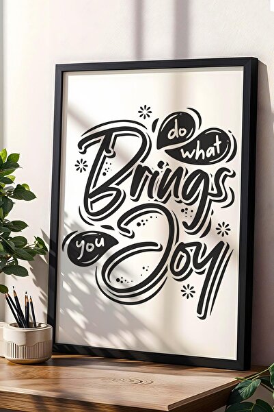Saturn Πίνακας με κορνίζα Do What Brings You Joy - Κάντε το που σας φέρει χαρά Πίνακας με αφίσα κίνητρο
