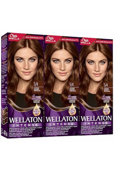 Wella Set 3x Wellaton 5/4, Chestnut
