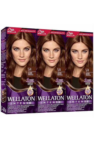 Wella Set 3x Wellaton 5/4, Chestnut