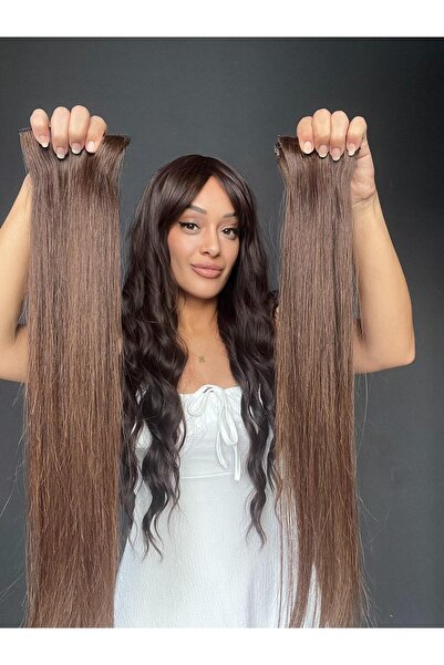 Suzan Peruk 8 Parça Çıtçıt saç %100 Gerçek Saç -Fönlenebilir- Boyanabilir -Ma...