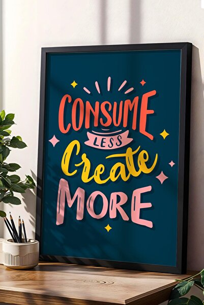 Saturn Consuma mai puțin, crea mai multe tablou înrămat - poster motivațional...