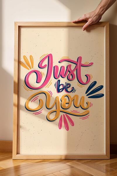 Saturn Just Be You Pictură înrămată - Poster Motivațional Scris Just Be You