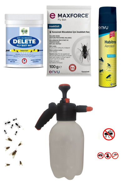 Bayer Karasinek Sivrisinek İlaçları/Delete100GR+MaxForce100GRHabitro275ml/2Lt...