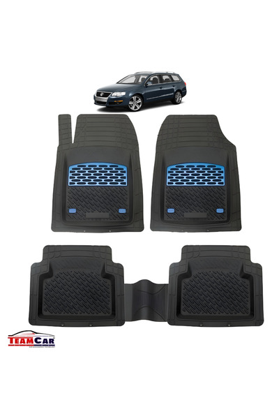 TEAMCAR Volkswagen Passat B6 Variant Covorașe de mașină compatibile cu tavă TeamCar® (2005–2010) Albastru