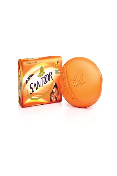 santoor Soap Sandal & Turmeric 175 g for Smooth Glowing Skin with Natural Ingredients and Freshness