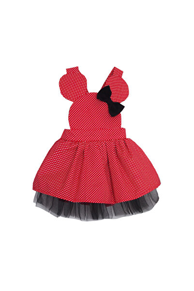 Shecco Babba Girl's Red Polka Dot Tutu Dress and Crown, Birthday Dress 1-10 Years