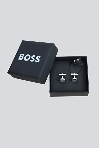 BOSS Erkek Monogram Logo Detaylı Lacivert Kol Düğmesi 50544116-410