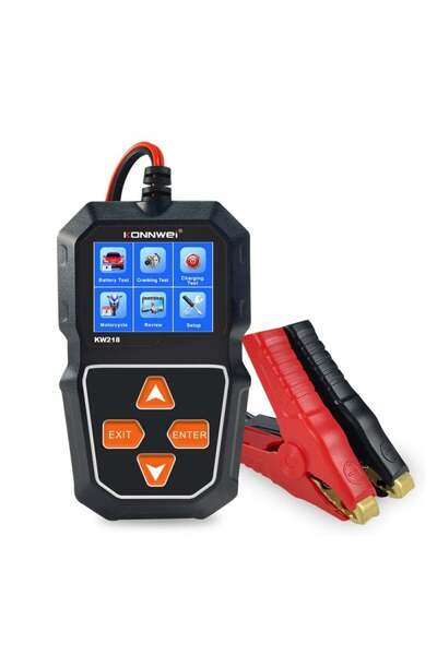 KONNWEİ Professional Car Battery Tester, KW218, 6V - 12V, 2.4 Inch Display, Voltage Graph, 100-2000