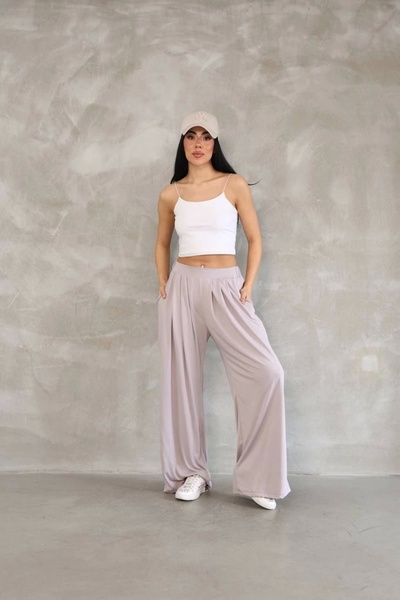 Megstill Osy modal soft textured women's fabric pipe leg loose tracksuit - beige