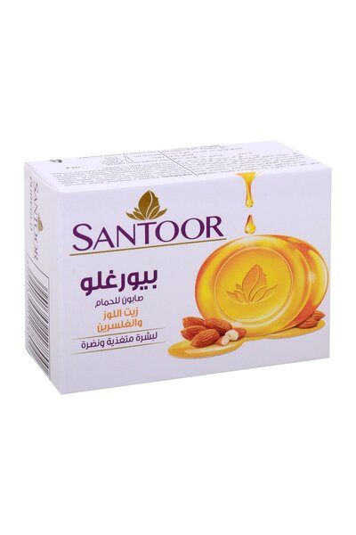 santoor Pure Glo Glycerine Soap 125 g with Natural Oils for Deep Moisturizing and Glowing Skin