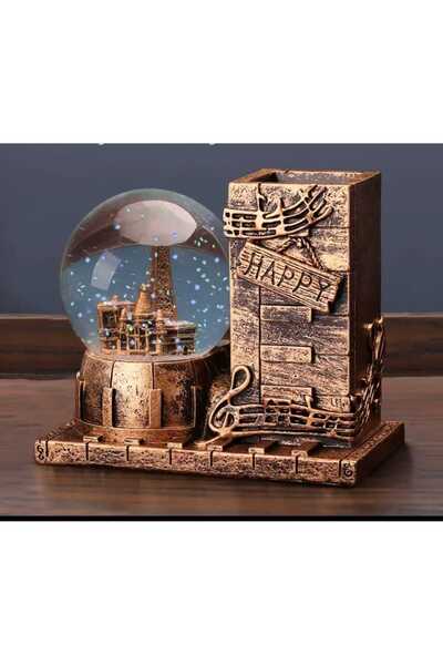 HALL BREATHE Renkli Işıklı Eyfel Kulesi ve Kar Küresi Kalemlik, şık ve eğlenc...