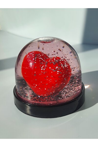 HALL BREATHE Kırmızı Kalp Simli Küre, Sevgililer Günü İçin Tatlı Hediye