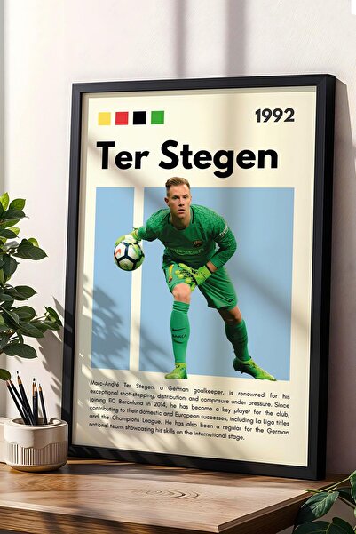 Saturn Marc-Andre Ter Stegen Framed Painting - Decorative Framed Football Pla...