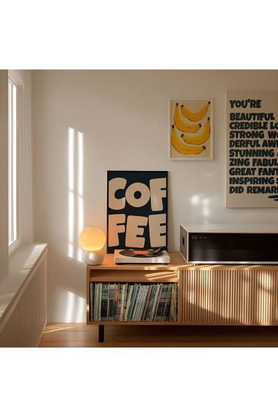 Nuqta Modern Design Canvas Painting with the Word COFFEE, 60 x 40 cm