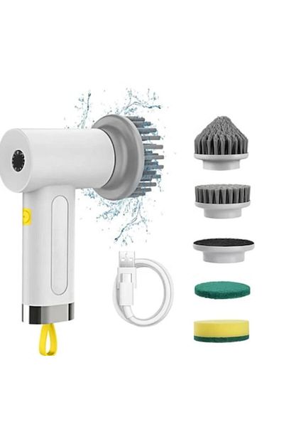 OEM Rotating Electric Cleaning Brush for Kitchen, 5-piece USB Rechargeable