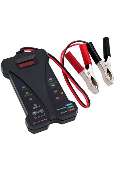 TECHSTAR Tester digital de baterii auto de 12V cu voltmetru și analizor al sistemului de încărcare al alternatorului