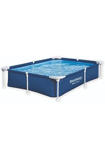 BESTWAY 56401 Steel Pro Pool | Swimming Pool, Rectangle Above Ground Fast Set Pool, Children’s Det